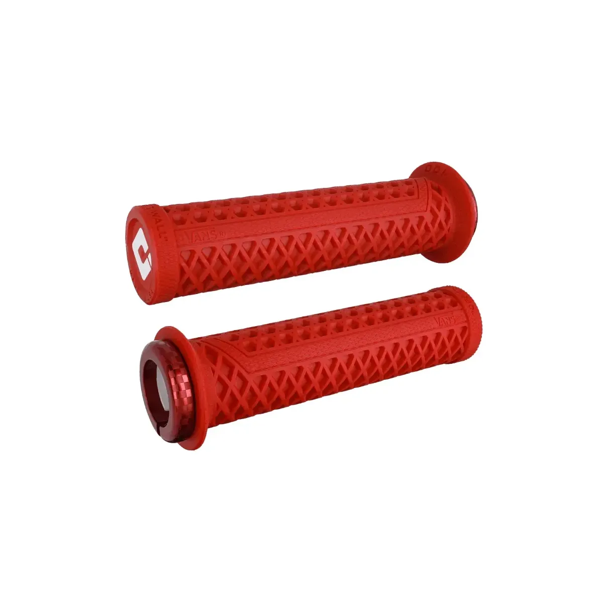 ODI Vans V2.1 Lock-On Grips Red/Red Finish Clamps